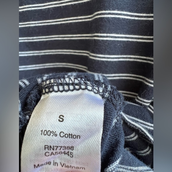 J. Crew Navy & White Striped Tie Sleeve Tee (small) - Picture 6 of 6